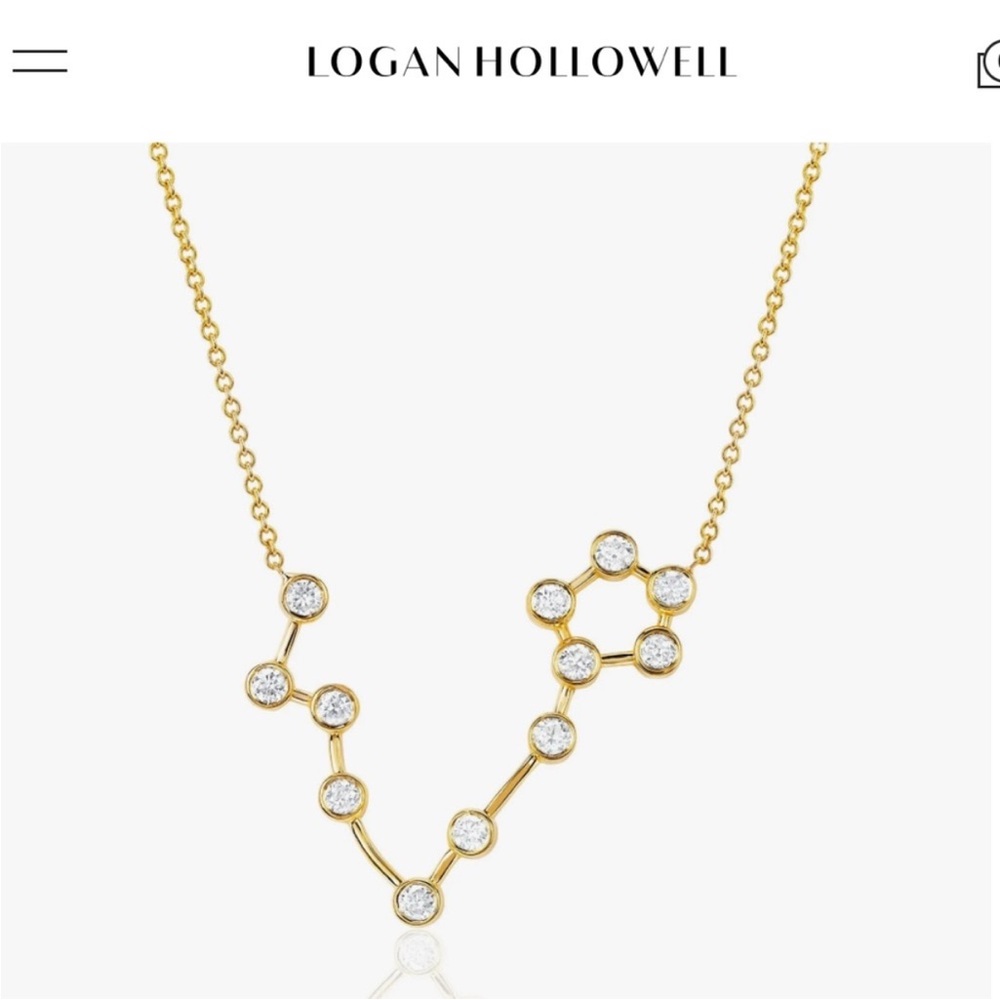 ISO (In Search Of) Logan Hollowell Pisces Gold Diamond Constellation Necklace